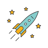 Rocketship icon - Quick Feedback